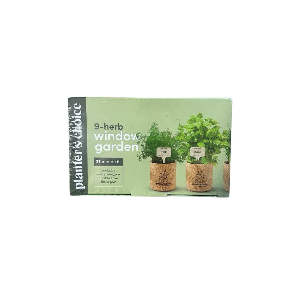 9 Herb Indoor Window Garden Kit - House Plants Seeds - Best Unique Christmas Gif